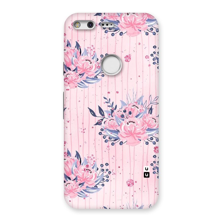 Pink Floral and Stripes Back Case for Google Pixel