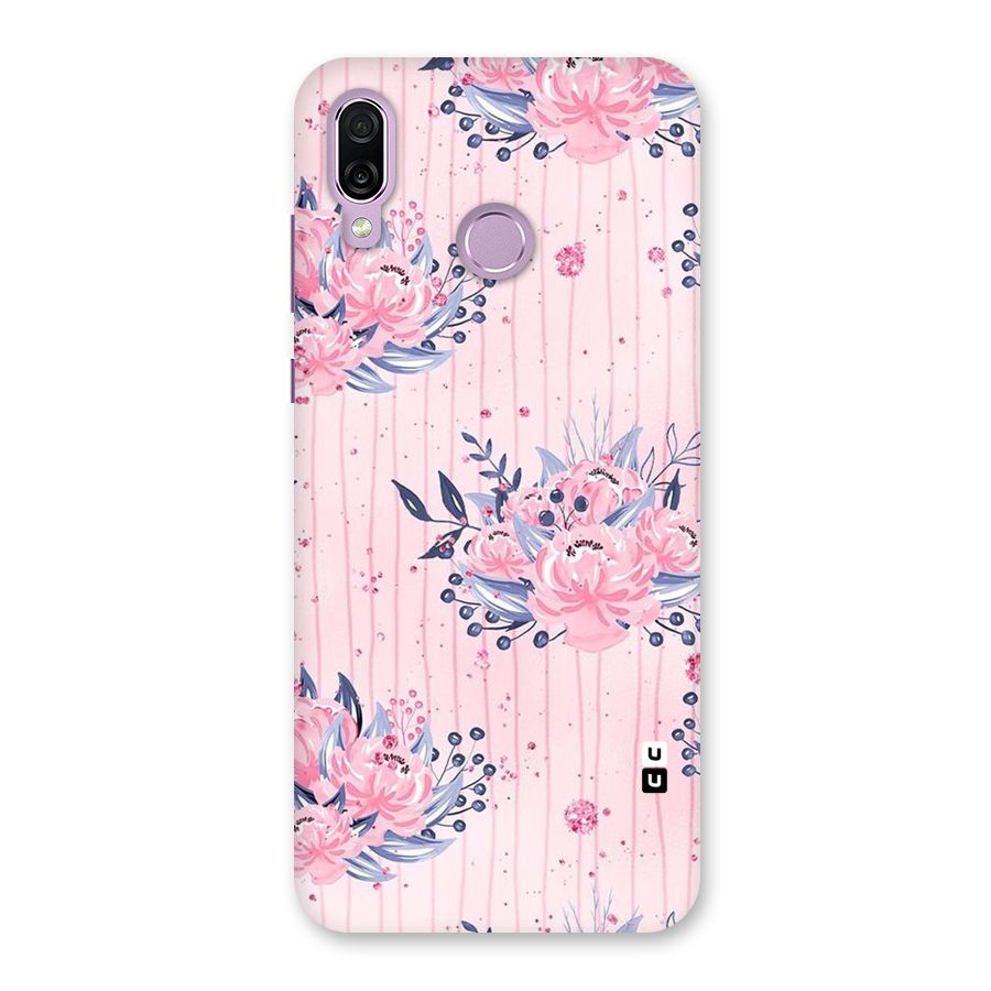 Pink Floral and Stripes Back Case for Honor Play