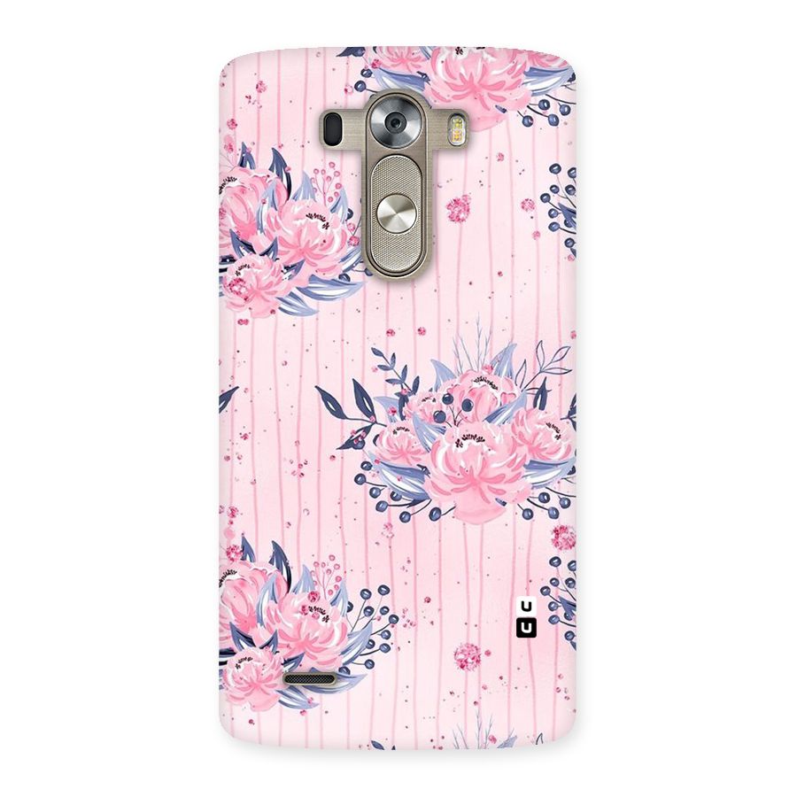 Pink Floral and Stripes Back Case for LG G3
