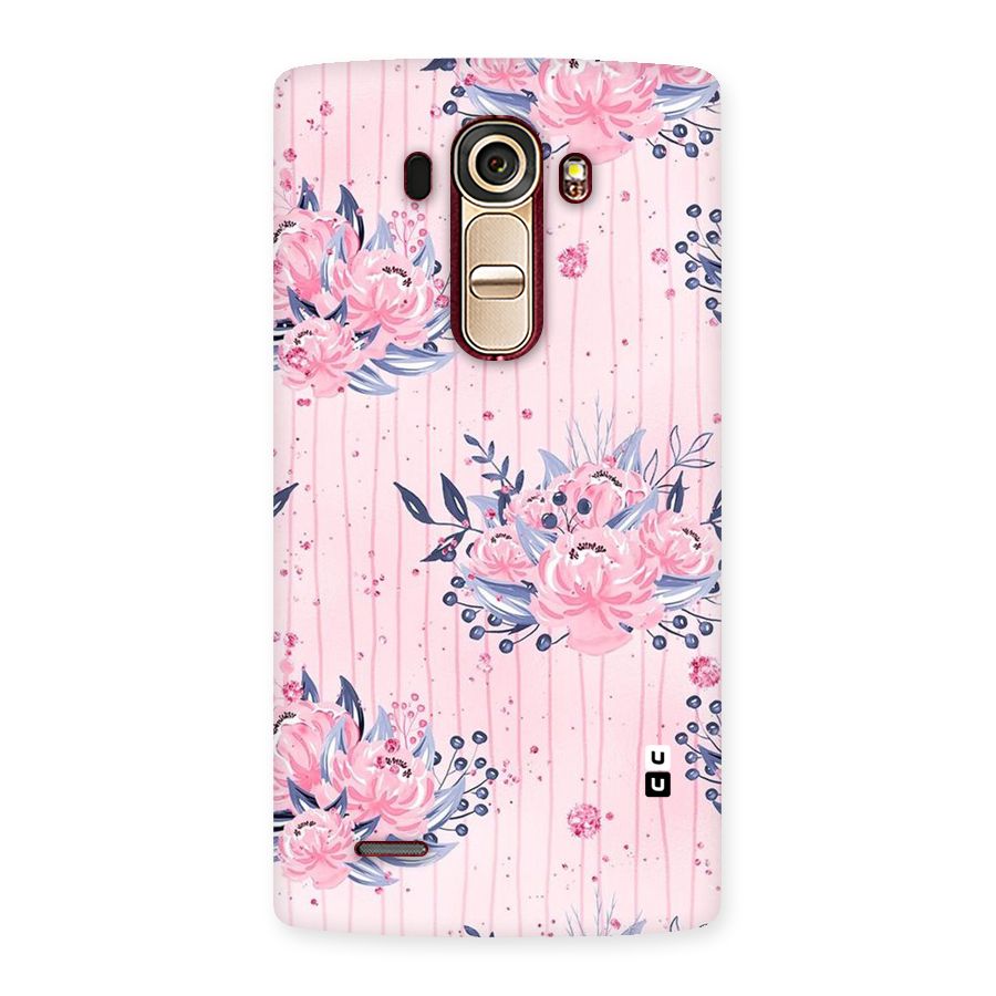 Pink Floral and Stripes Back Case for LG G4