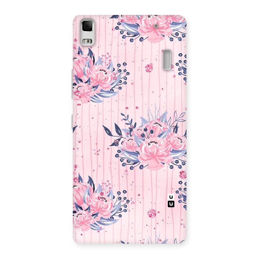 Pink Floral and Stripes Back Case for Lenovo A7000