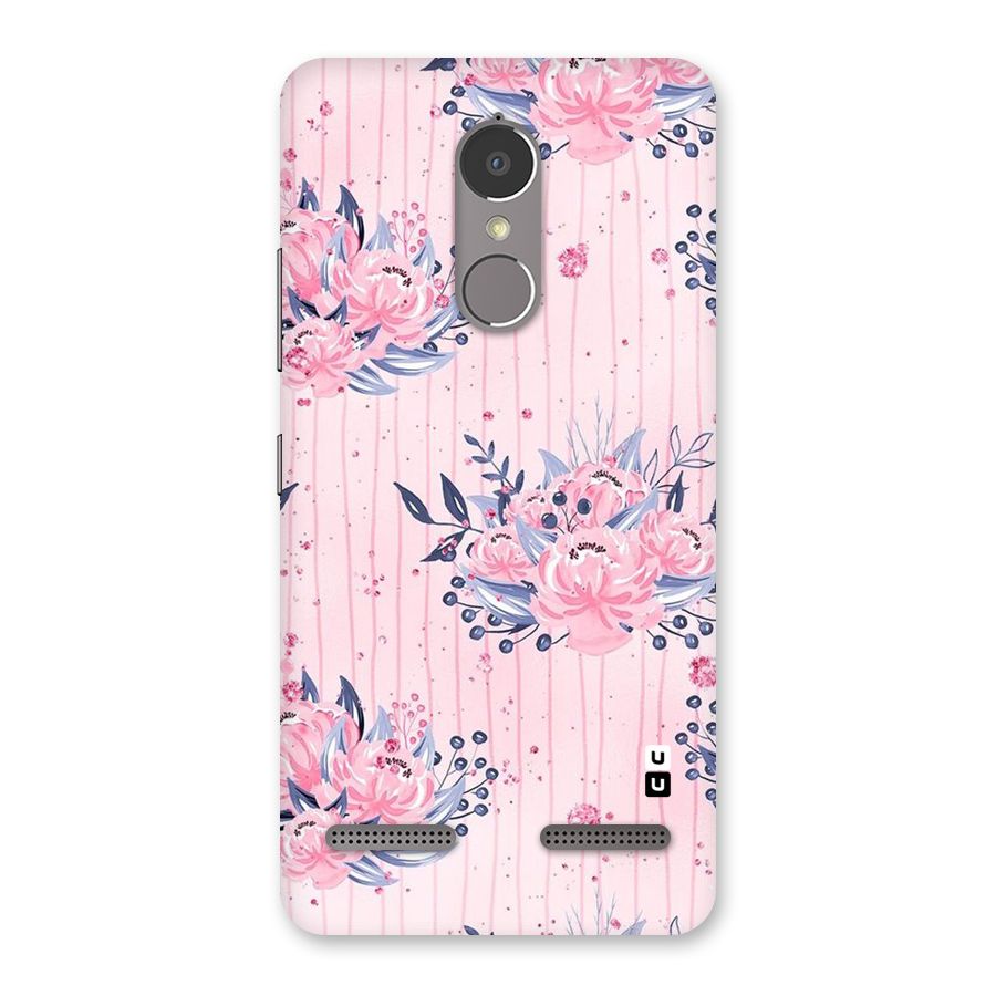 Pink Floral and Stripes Back Case for Lenovo K6 Power