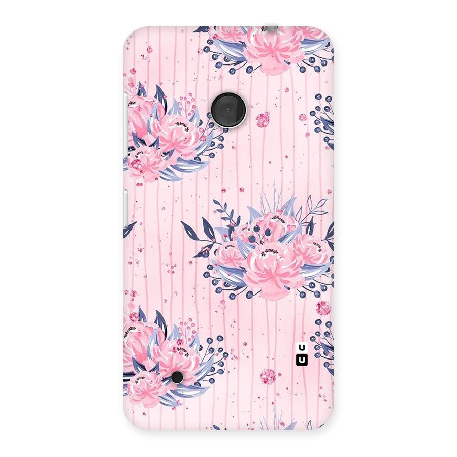 Pink Floral and Stripes Back Case for Lumia 530