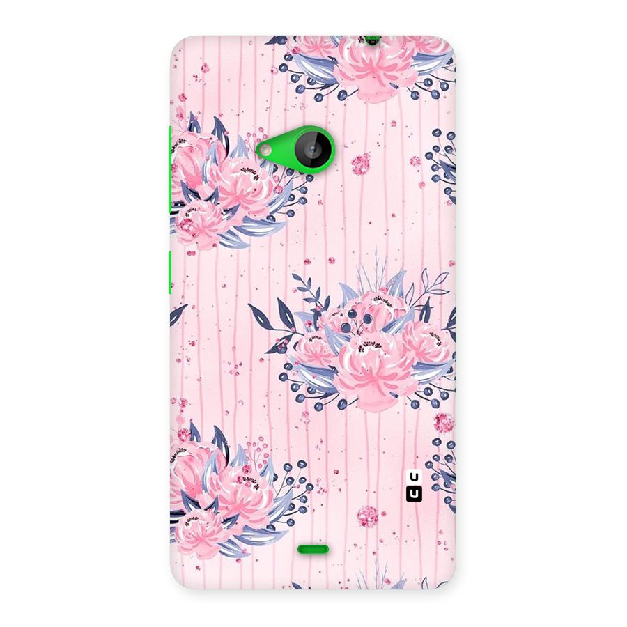 Pink Floral and Stripes Back Case for Lumia 535