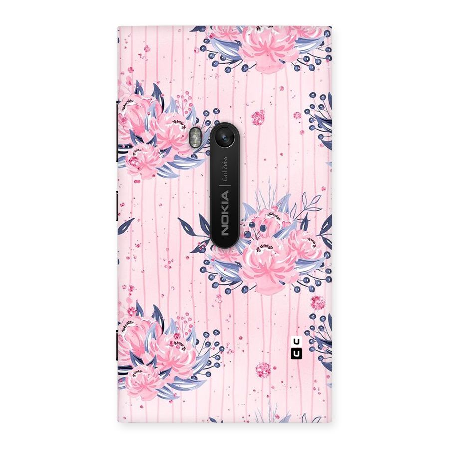 Pink Floral and Stripes Back Case for Lumia 920