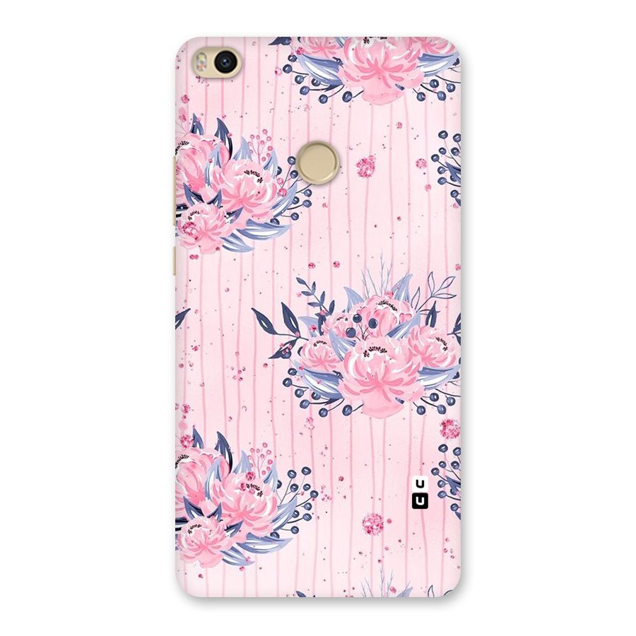 Pink Floral and Stripes Back Case for Mi Max 2