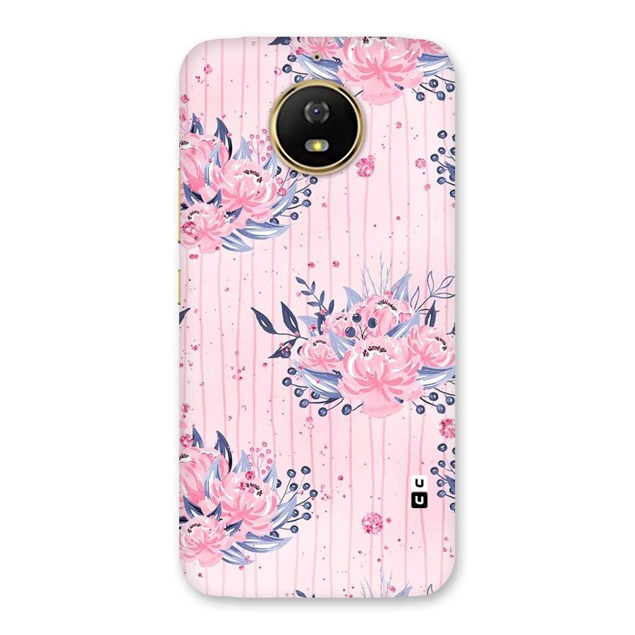 Pink Floral and Stripes Back Case for Moto G5s