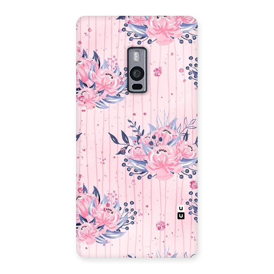 Pink Floral and Stripes Back Case for OnePlus Two