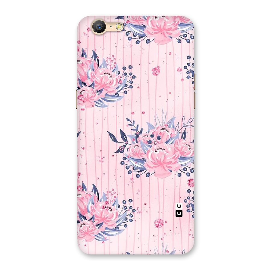 Pink Floral and Stripes Back Case for Oppo A39