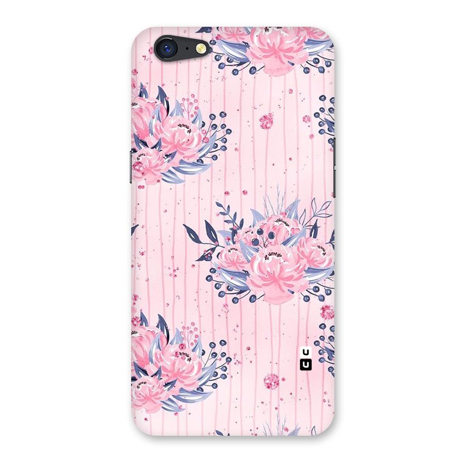 Pink Floral and Stripes Back Case for Oppo A71