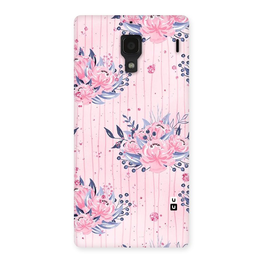 Pink Floral and Stripes Back Case for Redmi 1S