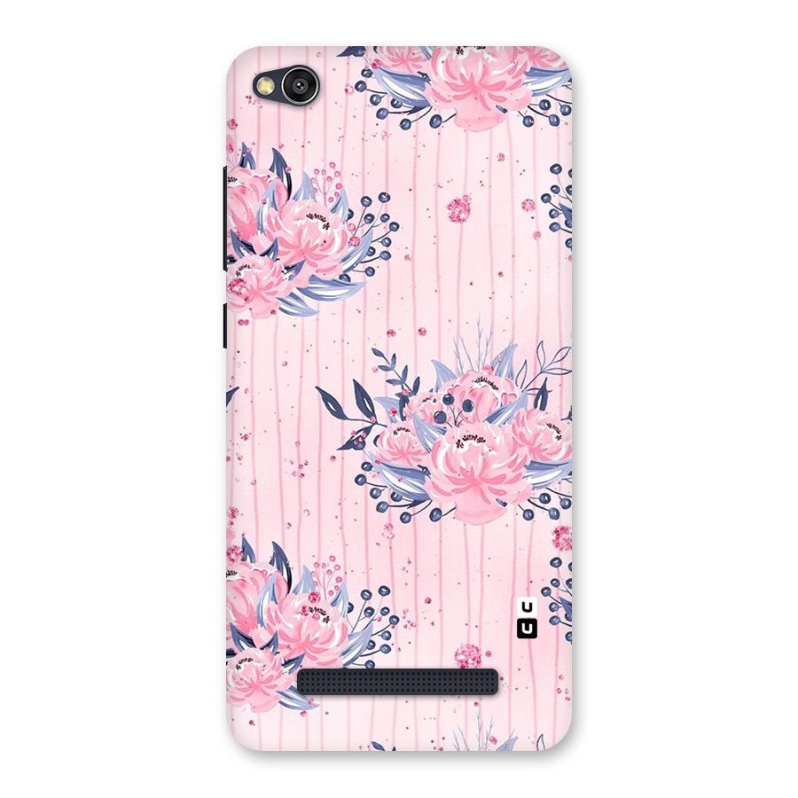 Pink Floral and Stripes Back Case for Redmi 4A