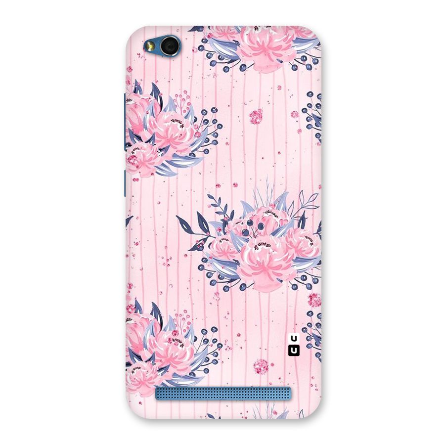 Pink Floral and Stripes Back Case for Redmi 5A