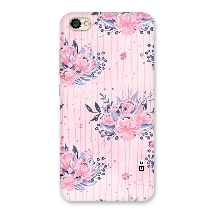 Pink Floral and Stripes Back Case for Redmi Y1 Lite