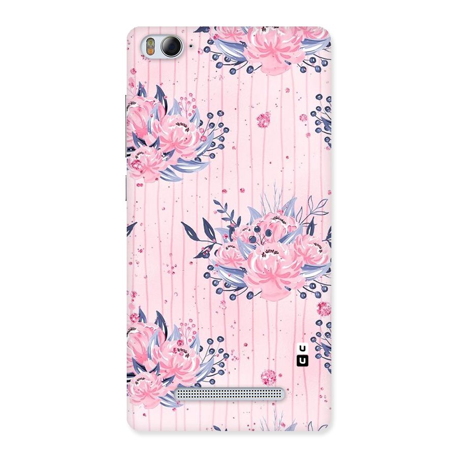 Pink Floral and Stripes Back Case for Xiaomi Mi4i