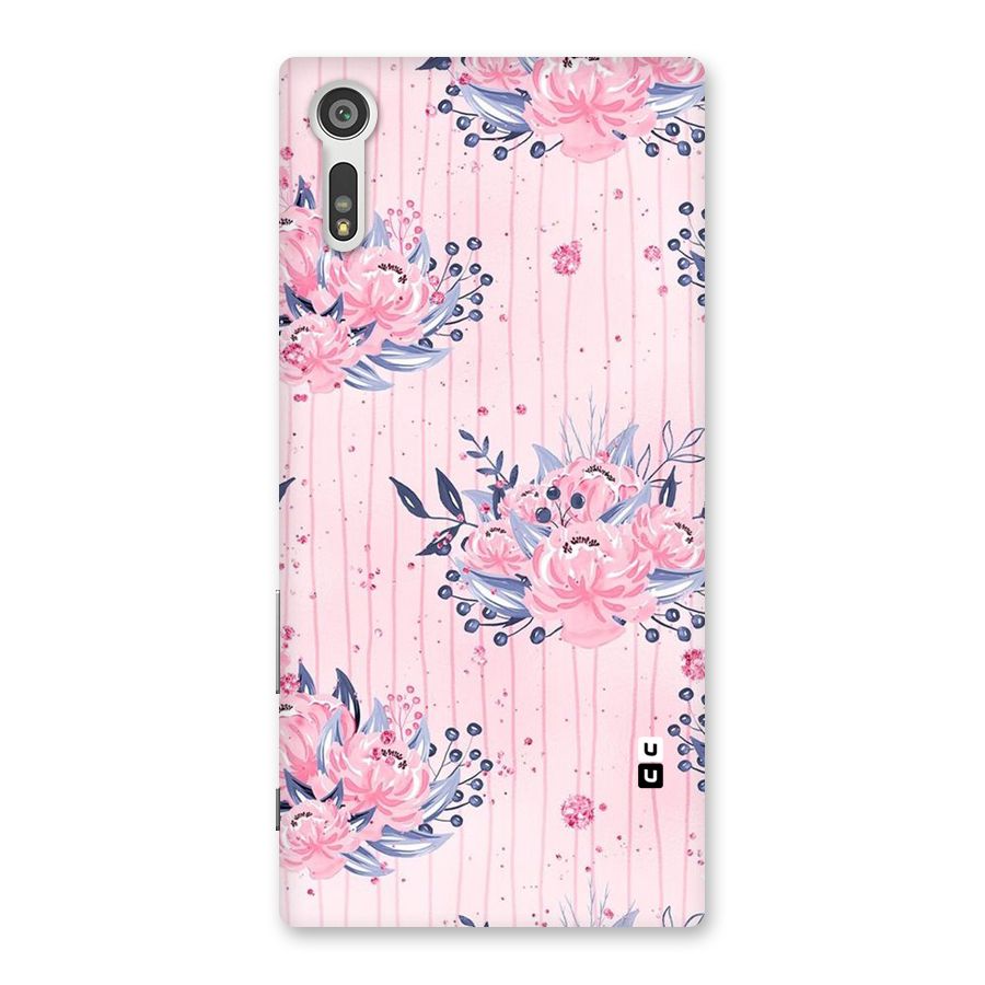 Pink Floral and Stripes Back Case for Xperia XZ