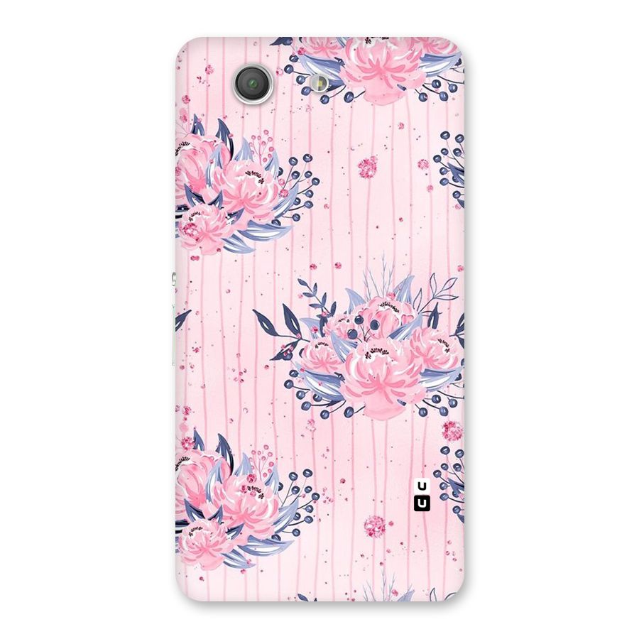 Pink Floral and Stripes Back Case for Xperia Z3 Compact