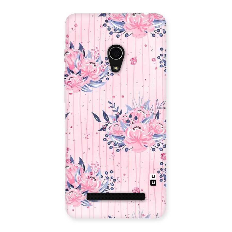 Pink Floral and Stripes Back Case for Zenfone 5