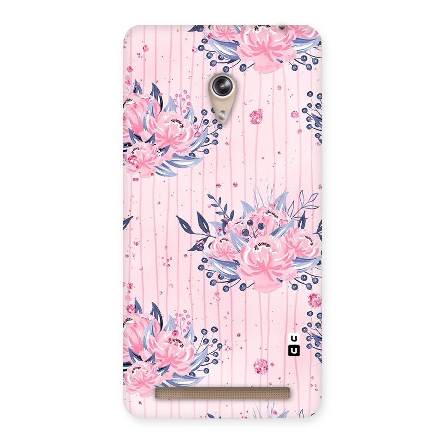 Pink Floral and Stripes Back Case for Zenfone 6
