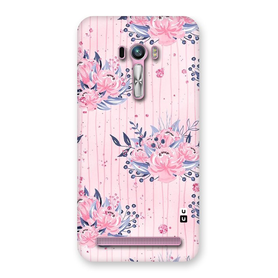 Pink Floral and Stripes Back Case for Zenfone Selfie
