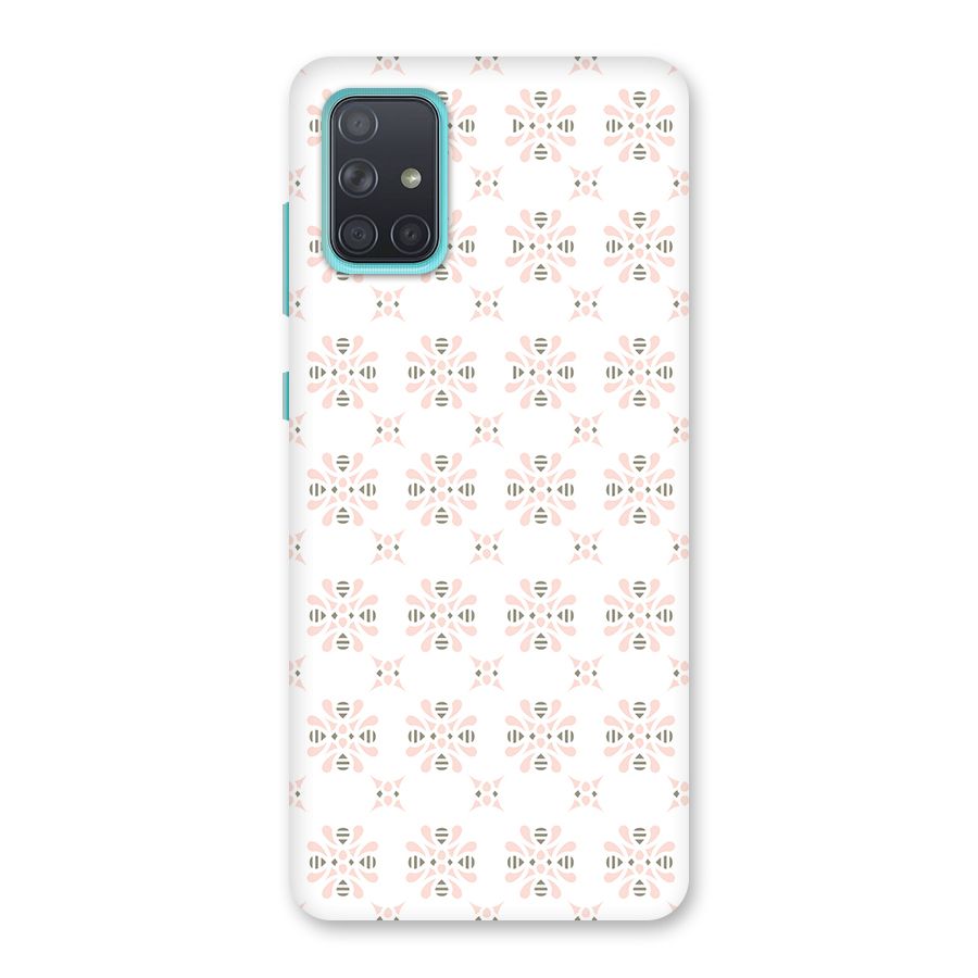 Pink Floral Pattern Back Case for Galaxy A71