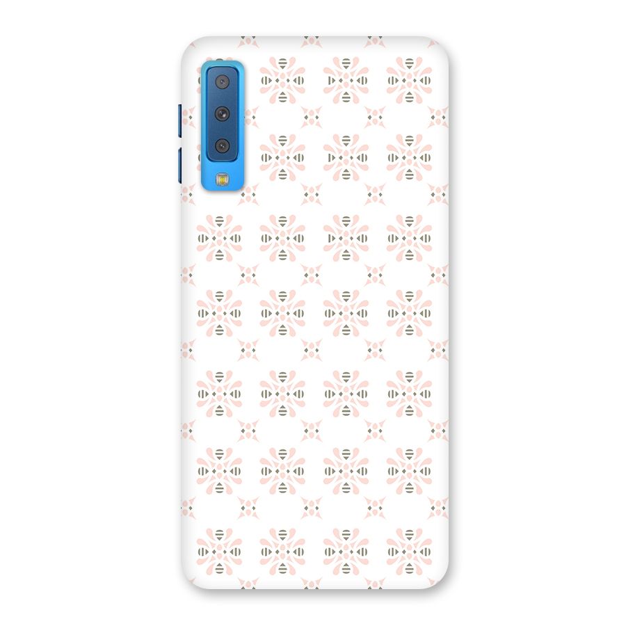 Pink Floral Pattern Back Case for Galaxy A7 (2018)