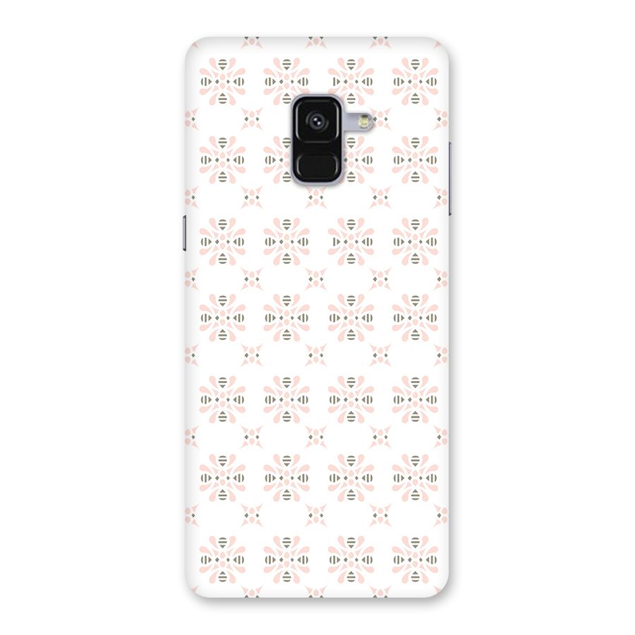 Pink Floral Pattern Back Case for Galaxy A8 Plus