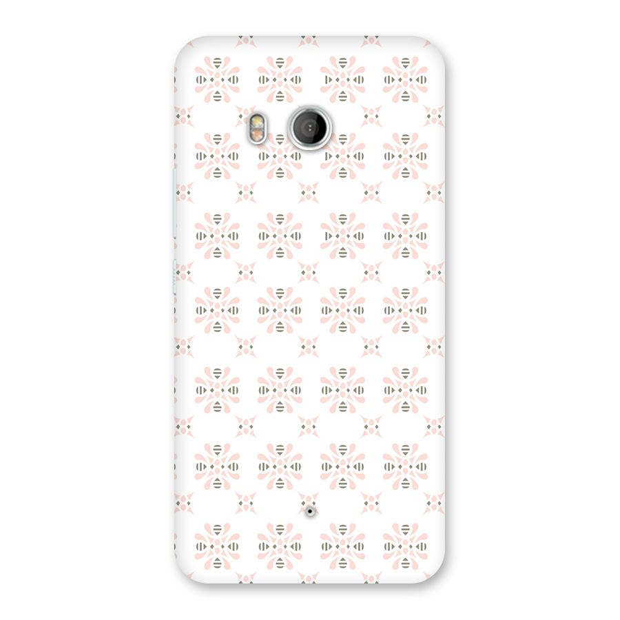 Pink Floral Pattern Back Case for HTC U11