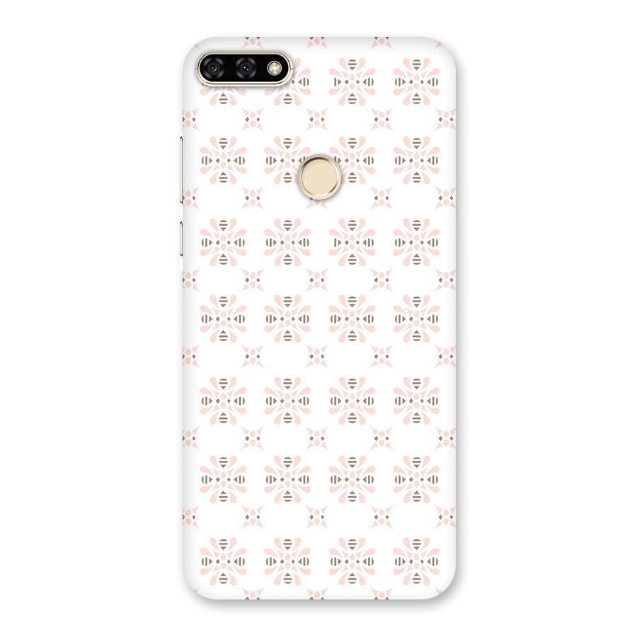 Pink Floral Pattern Back Case for Honor 7A