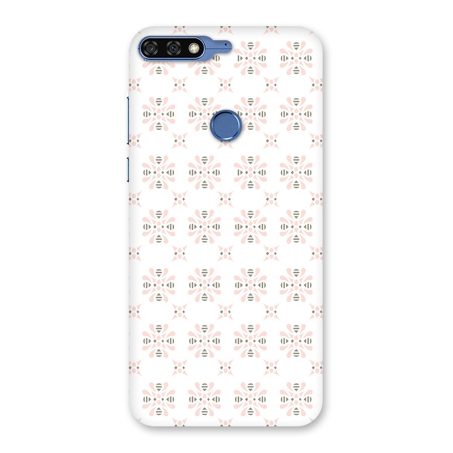 Pink Floral Pattern Back Case for Honor 7C