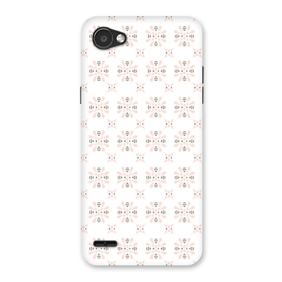 Pink Floral Pattern Back Case for LG Q6