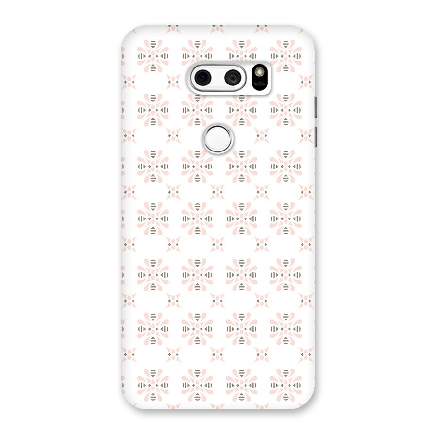 Pink Floral Pattern Back Case for LG V30