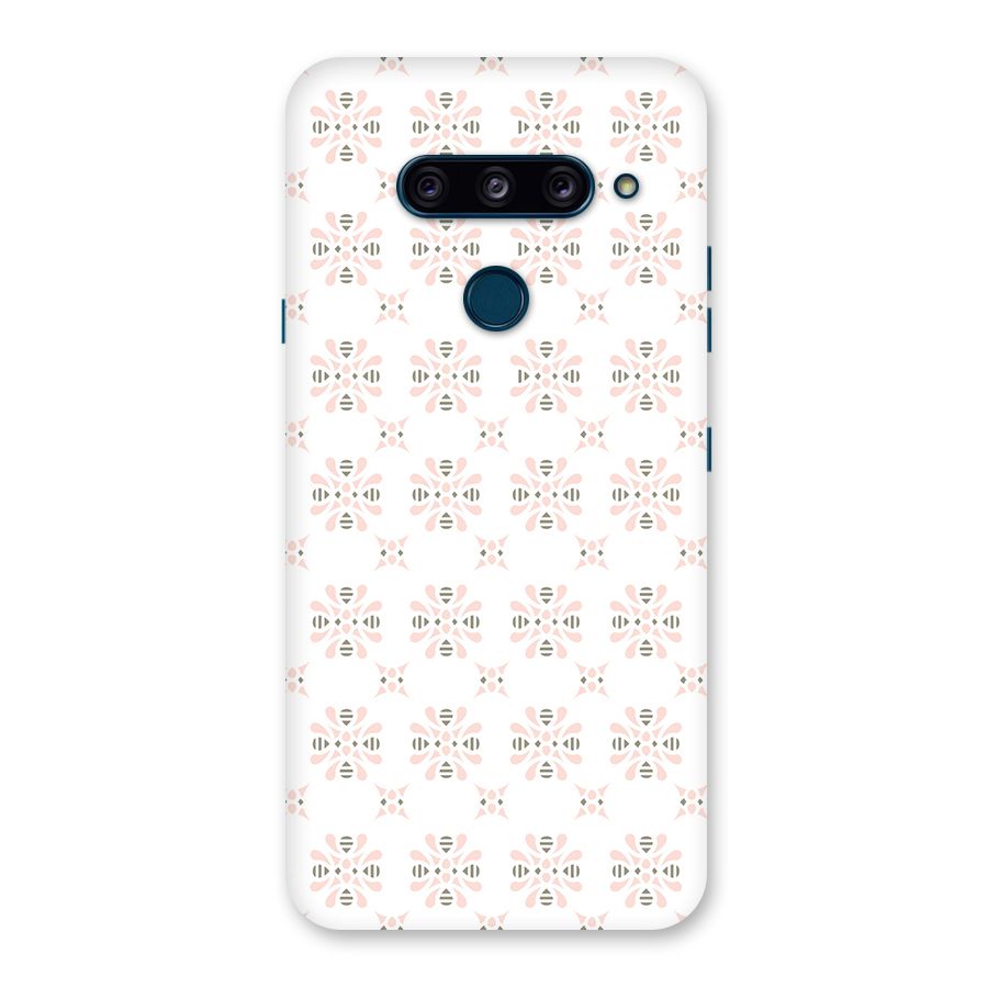 Pink Floral Pattern Back Case for LG  V40 ThinQ