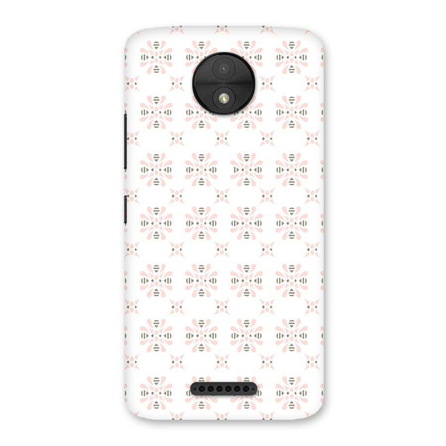 Pink Floral Pattern Back Case for Moto C