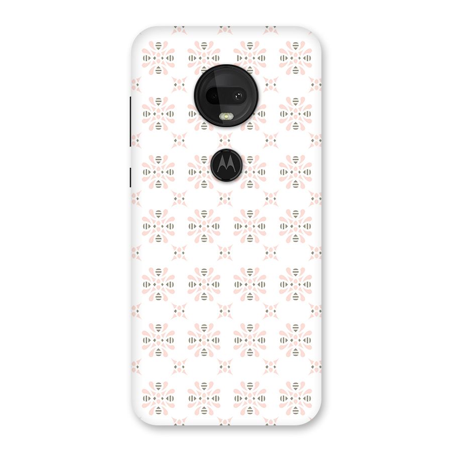 Pink Floral Pattern Back Case for Moto G7