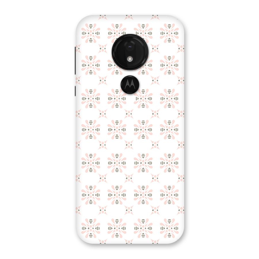 Pink Floral Pattern Back Case for Moto G7 Power