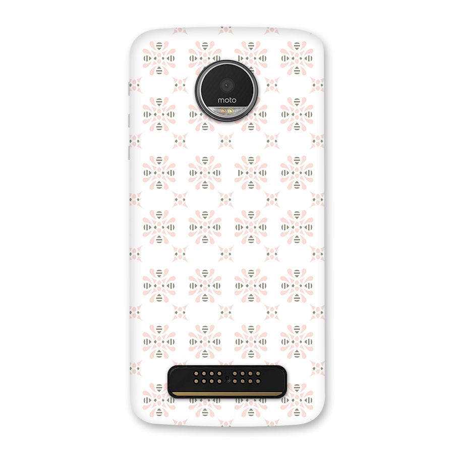 Pink Floral Pattern Back Case for Moto Z Play
