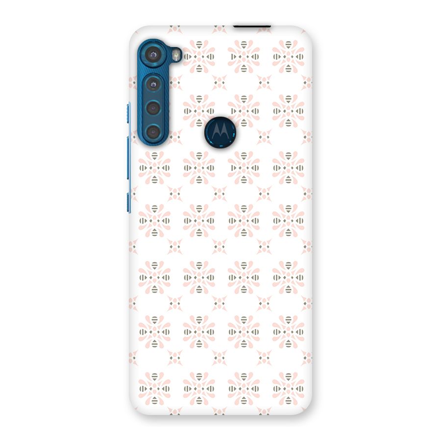 Pink Floral Pattern Back Case for Motorola One Fusion Plus