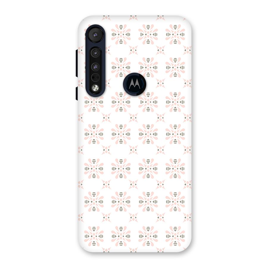 Pink Floral Pattern Back Case for Motorola One Macro