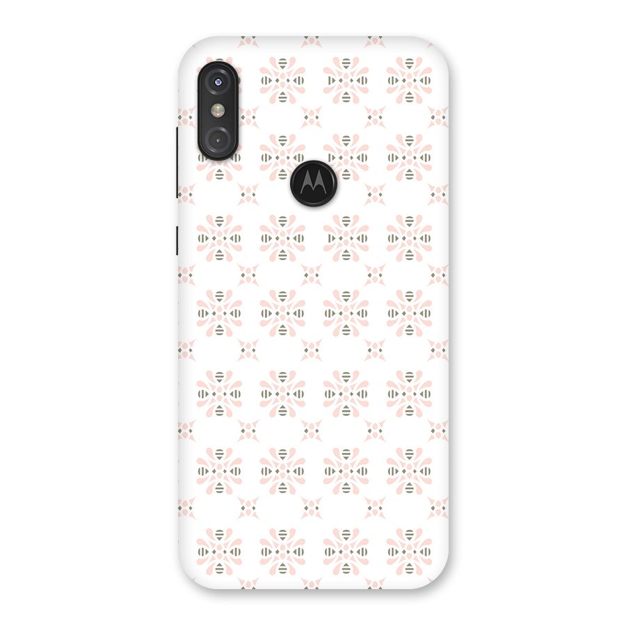 Pink Floral Pattern Back Case for Motorola One Power