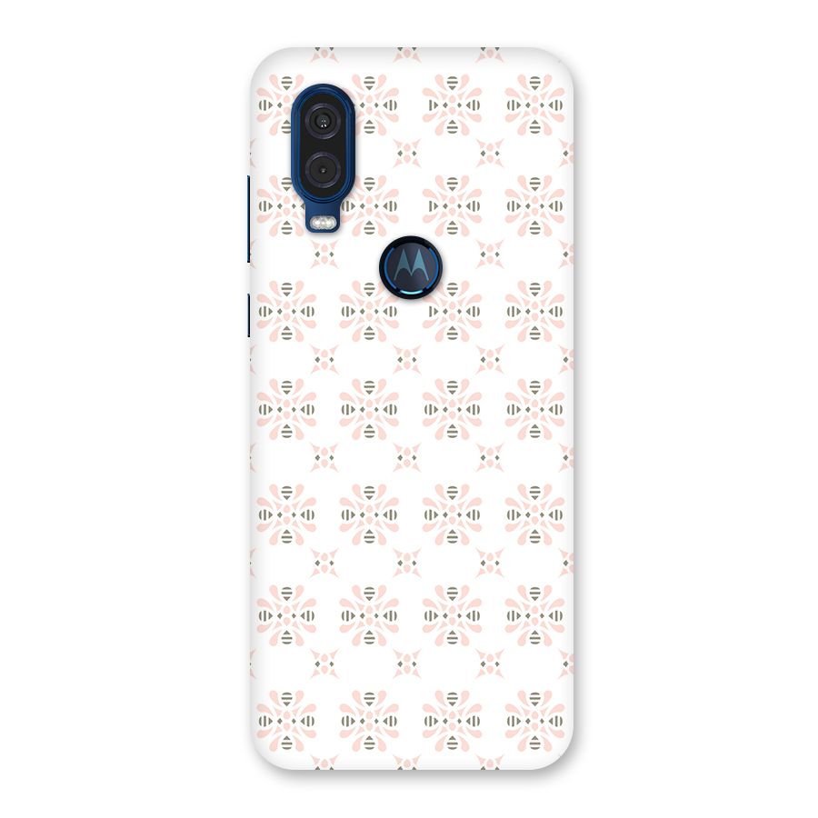Pink Floral Pattern Back Case for Motorola One Vision