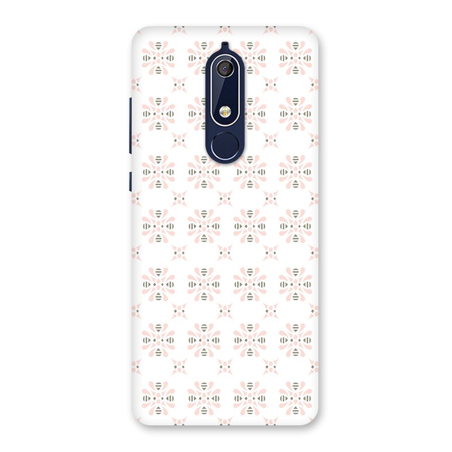 Pink Floral Pattern Back Case for Nokia 5.1