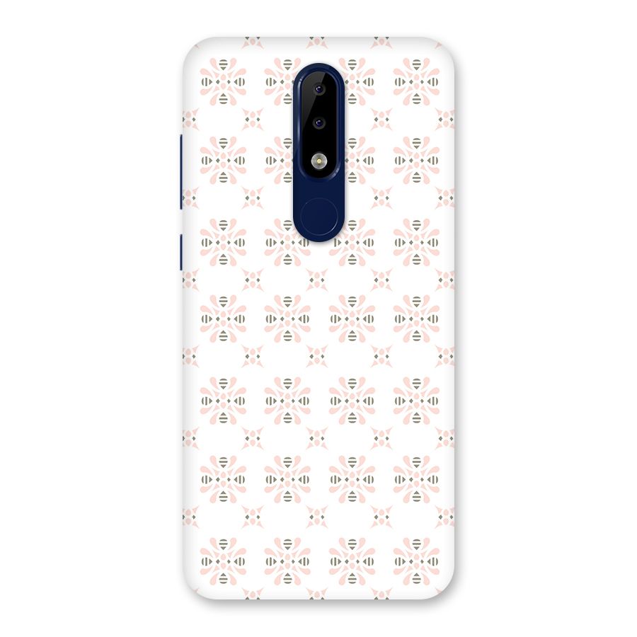 Pink Floral Pattern Back Case for Nokia 5.1 Plus