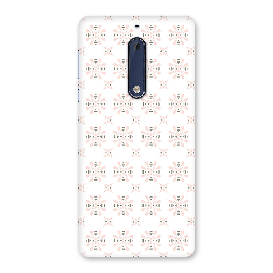 Pink Floral Pattern Back Case for Nokia 5