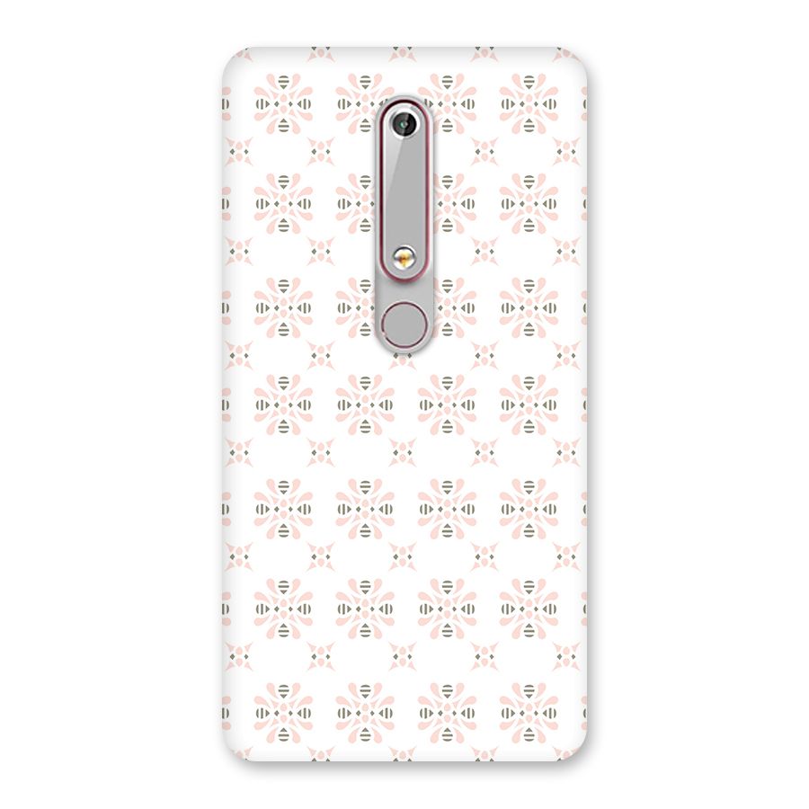 Pink Floral Pattern Back Case for Nokia 6.1