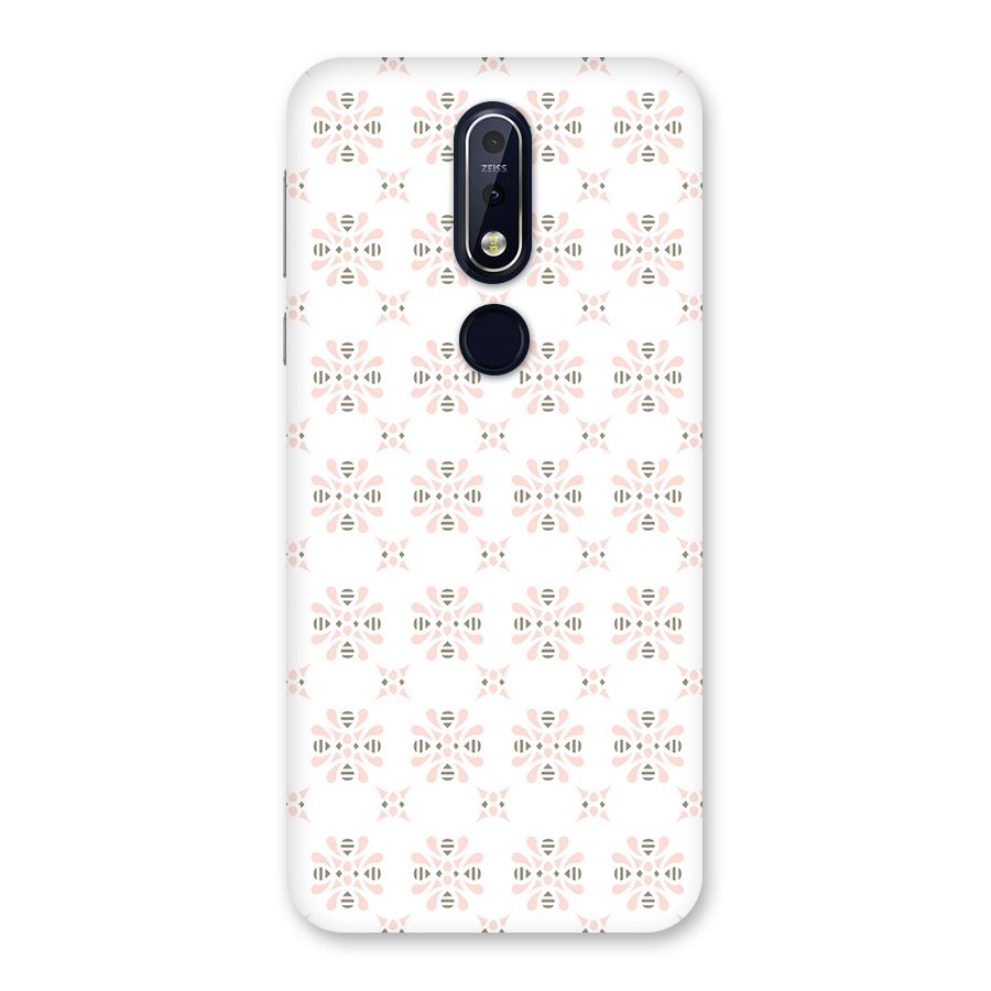 Pink Floral Pattern Back Case for Nokia 7.1