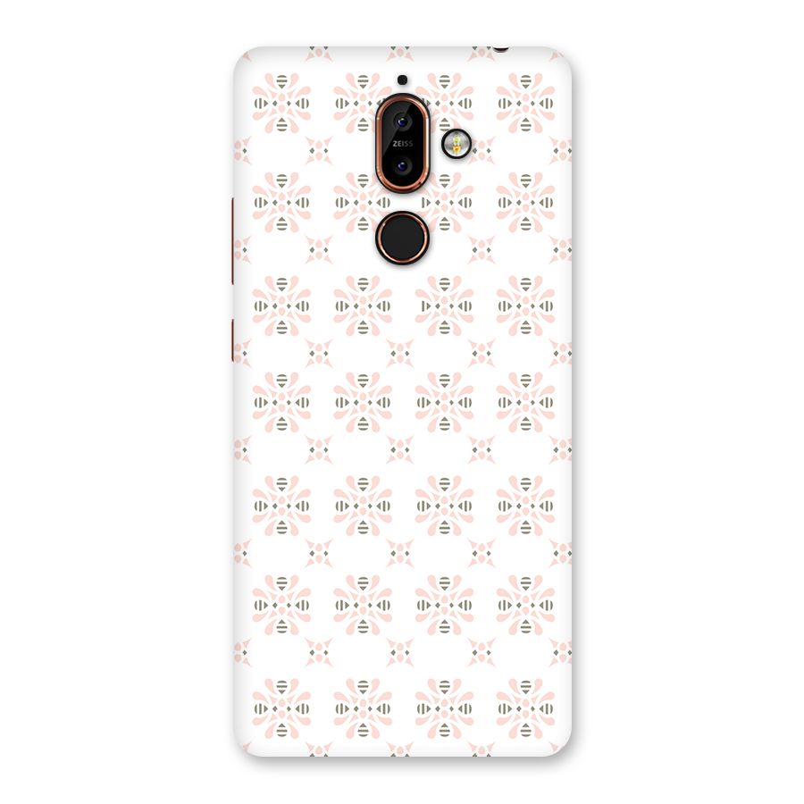 Pink Floral Pattern Back Case for Nokia 7 Plus