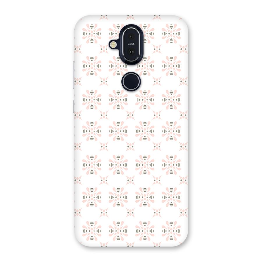 Pink Floral Pattern Back Case for Nokia 8.1