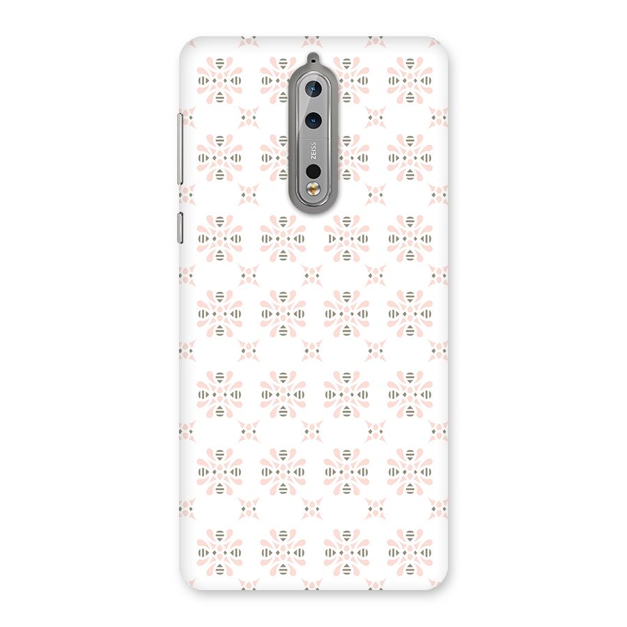 Pink Floral Pattern Back Case for Nokia 8
