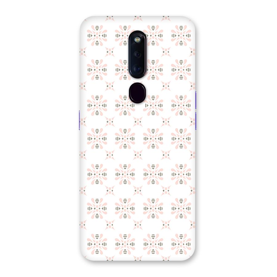 Pink Floral Pattern Back Case for Oppo F11 Pro